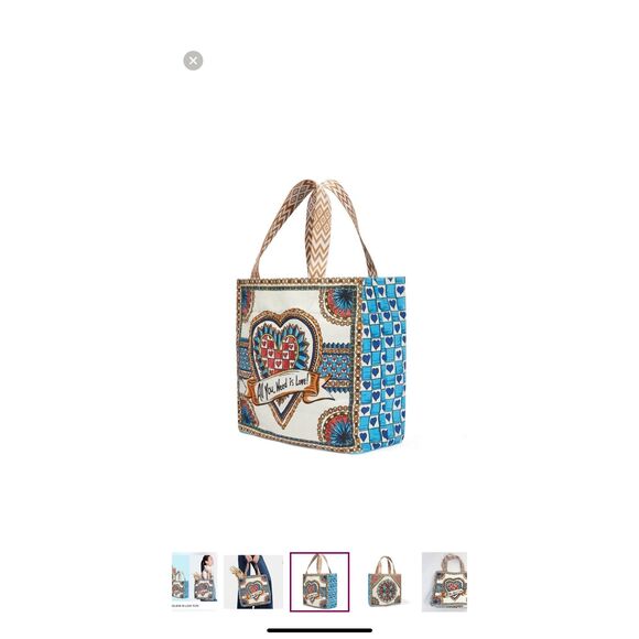Brighton Believe In Love Canvas Tote Bag “all you need is love” NWOT - Picture 2 of 8